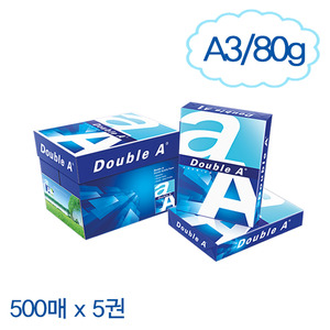 [더블에이] Double-A A3 80g 백색 (500매*5권)